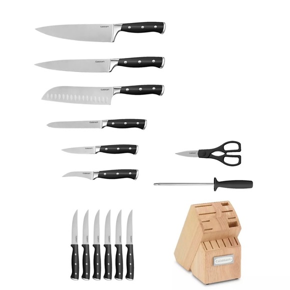 CUISINART Knives -15-pc Triple-Rivet Set - BRAND NEW UNOPENED BOX! - Picture 5 of 5